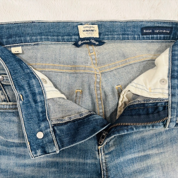 Citizens of Humanity Rocket High Rise Skinny Jeans | Distressed Wash | Size 24 - Picture 3 of 5